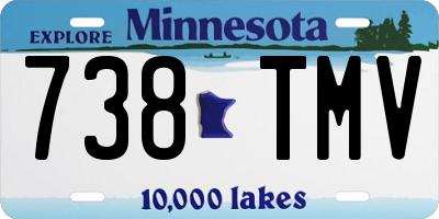 MN license plate 738TMV