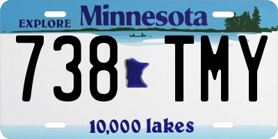 MN license plate 738TMY