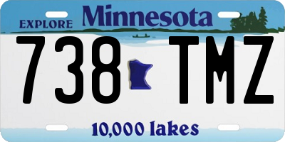 MN license plate 738TMZ