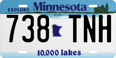 MN license plate 738TNH
