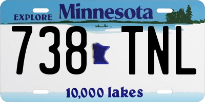 MN license plate 738TNL