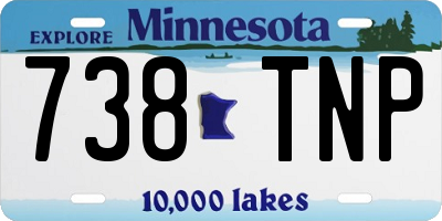 MN license plate 738TNP