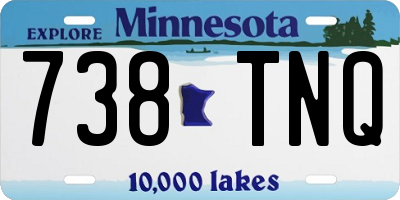 MN license plate 738TNQ