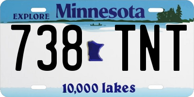 MN license plate 738TNT
