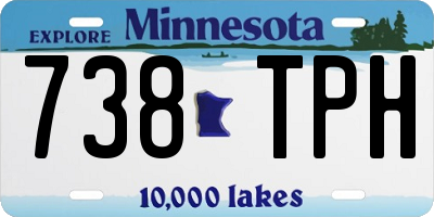 MN license plate 738TPH
