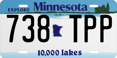MN license plate 738TPP