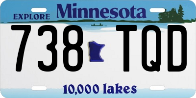 MN license plate 738TQD