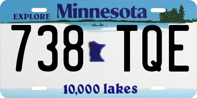 MN license plate 738TQE