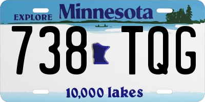 MN license plate 738TQG