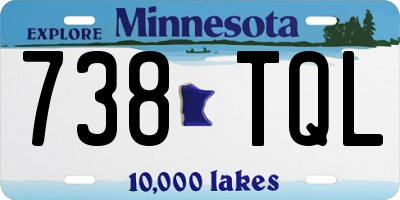 MN license plate 738TQL