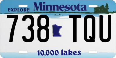 MN license plate 738TQU