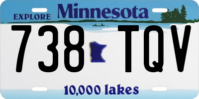MN license plate 738TQV
