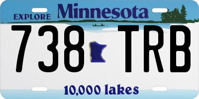 MN license plate 738TRB