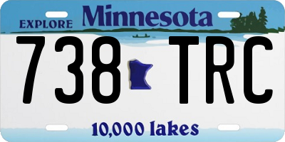 MN license plate 738TRC