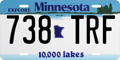 MN license plate 738TRF