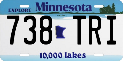 MN license plate 738TRI