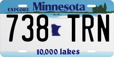 MN license plate 738TRN