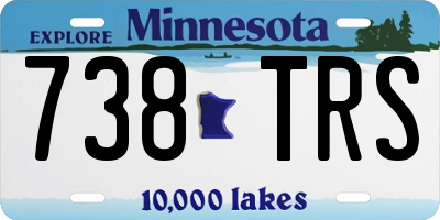 MN license plate 738TRS