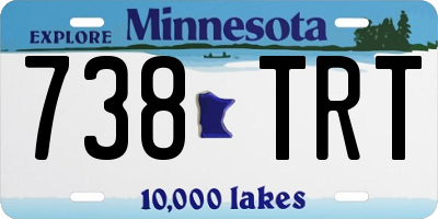 MN license plate 738TRT