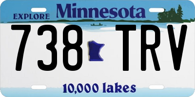 MN license plate 738TRV