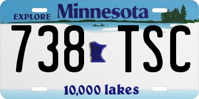 MN license plate 738TSC