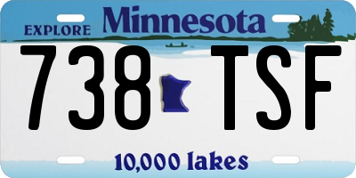 MN license plate 738TSF