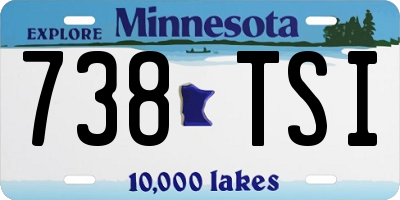 MN license plate 738TSI