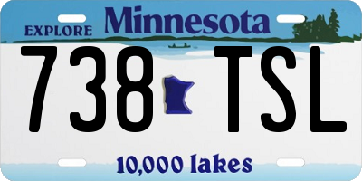 MN license plate 738TSL