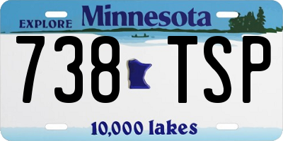 MN license plate 738TSP