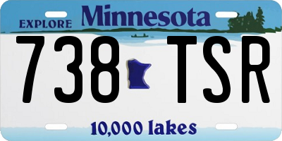 MN license plate 738TSR