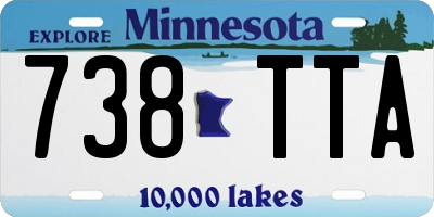 MN license plate 738TTA