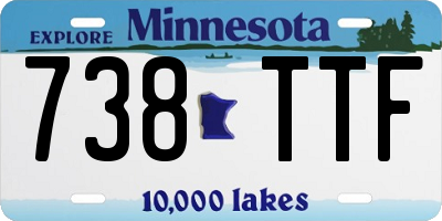 MN license plate 738TTF