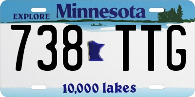 MN license plate 738TTG