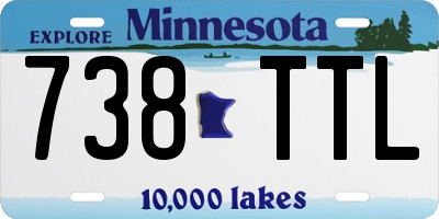 MN license plate 738TTL