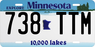 MN license plate 738TTM