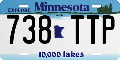MN license plate 738TTP
