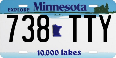 MN license plate 738TTY