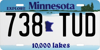 MN license plate 738TUD