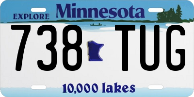 MN license plate 738TUG