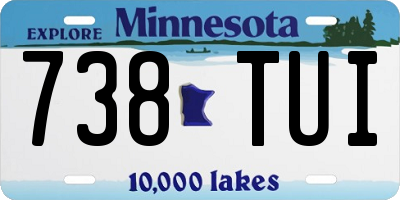 MN license plate 738TUI