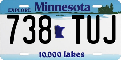 MN license plate 738TUJ