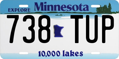 MN license plate 738TUP