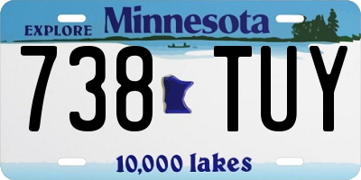 MN license plate 738TUY