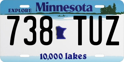 MN license plate 738TUZ