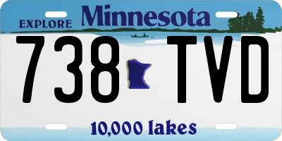 MN license plate 738TVD