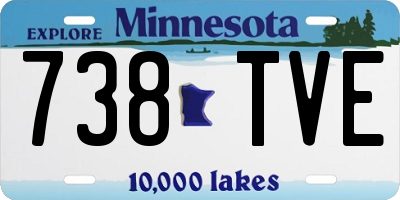 MN license plate 738TVE