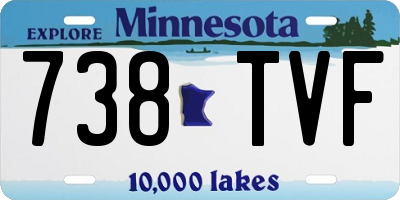 MN license plate 738TVF