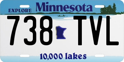 MN license plate 738TVL