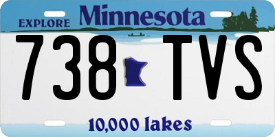 MN license plate 738TVS