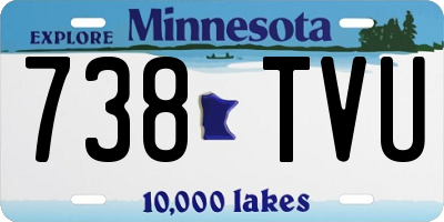 MN license plate 738TVU